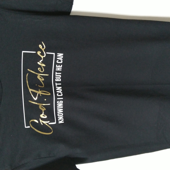 SBC God-fidence Short Sleeve Crew Neck Black T-Shirt - Picture 2 of 5